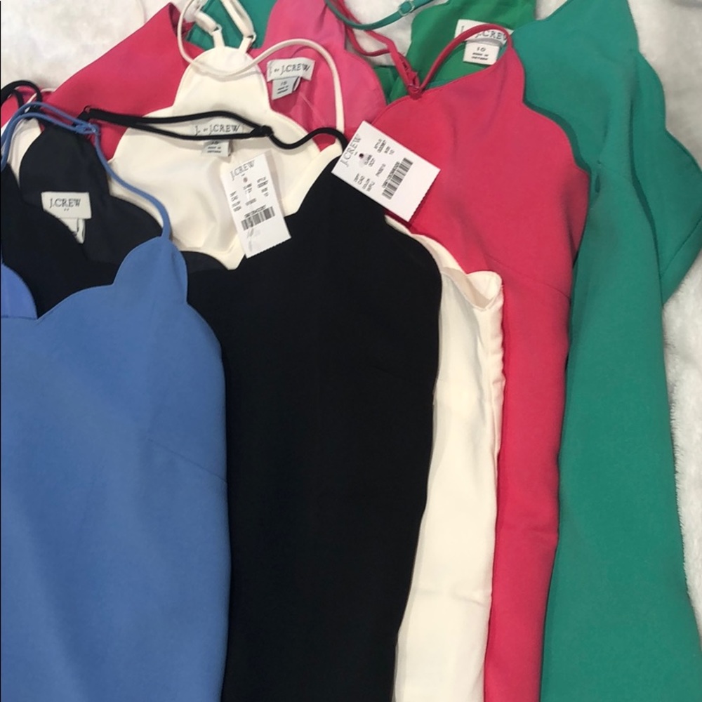 J crew factory scalloped camis, size 10